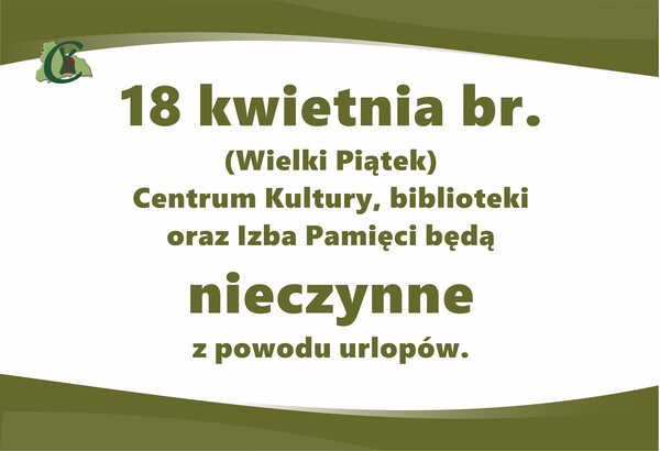 W Wielki Piątek nieczynne