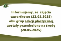 Zajęcia przeniesione