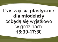 Uwaga! zmiana godzin.